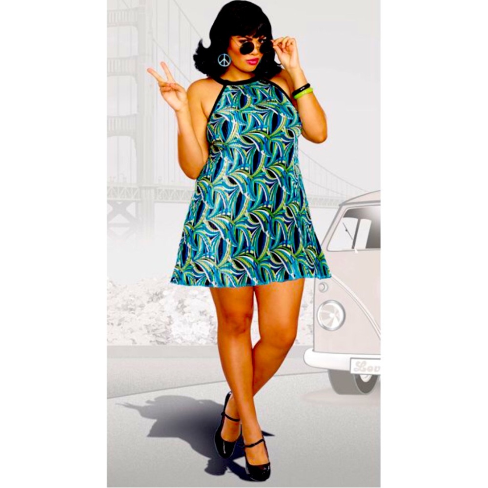 Dreamgirl ‘The Beat Goes On’ 60s Costume Women Color Multi Size 3X